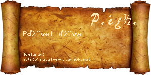 Pável Éva névjegykártya